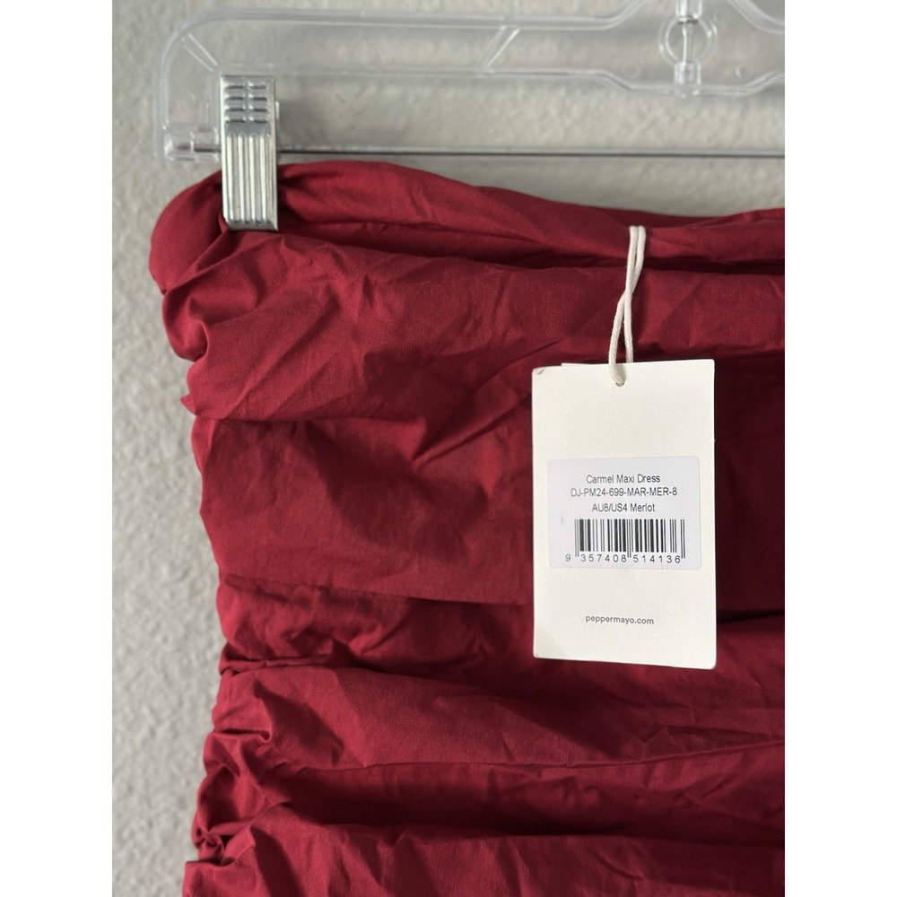 Peppermayo Burgundy Strapless Maxi Dress - Picture 5 of 7